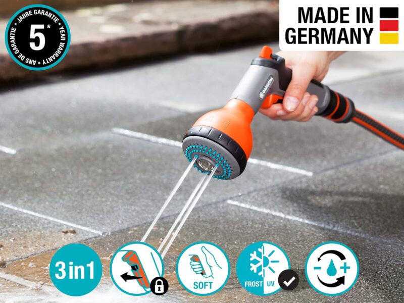 Gardena 32131-FP Frostsichere Multi-Muster-Düse, Wasserstopp – Bild 2